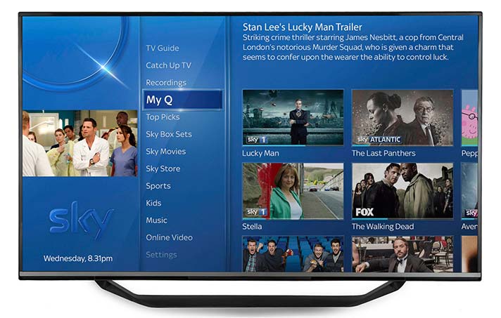 Sky Q's Electronic Programme Guide