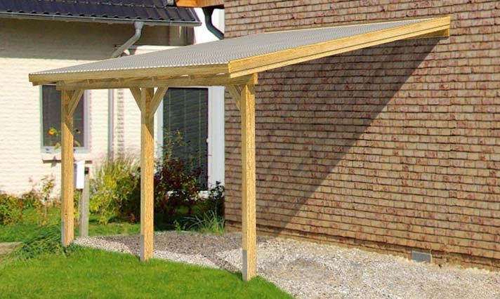 Lean-To Timber Carport