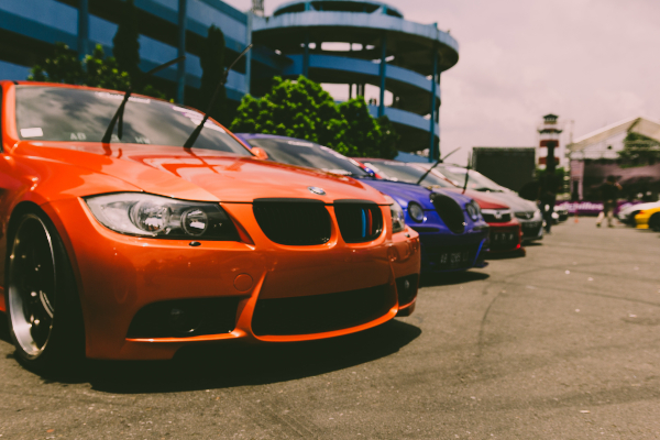 Orange BMW Car