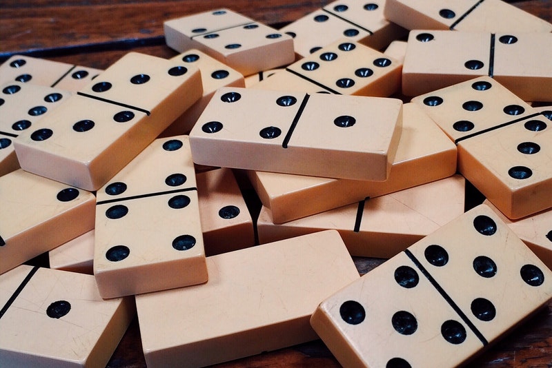 Pile of White Dominos