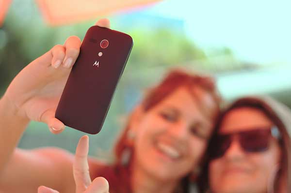 Two Girls Taking a Selfie