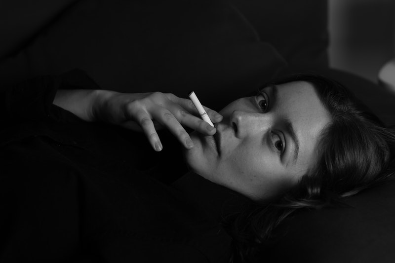 Woman Smoking Cigarette