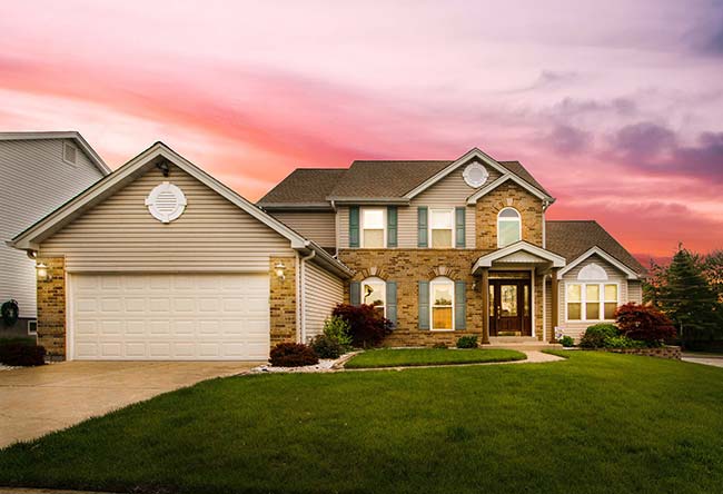 American Home at Sunset