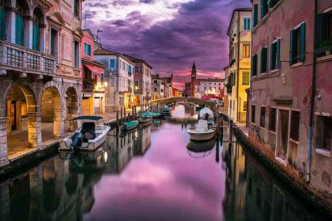Venice Canal at Sunset