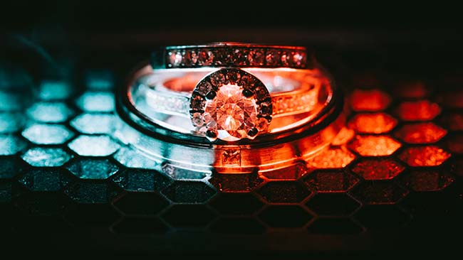 Close Up of Diamond Ring