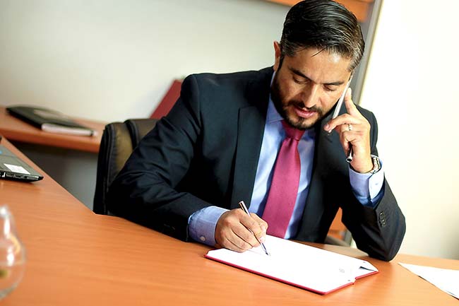 Lawyer Talking on Phone