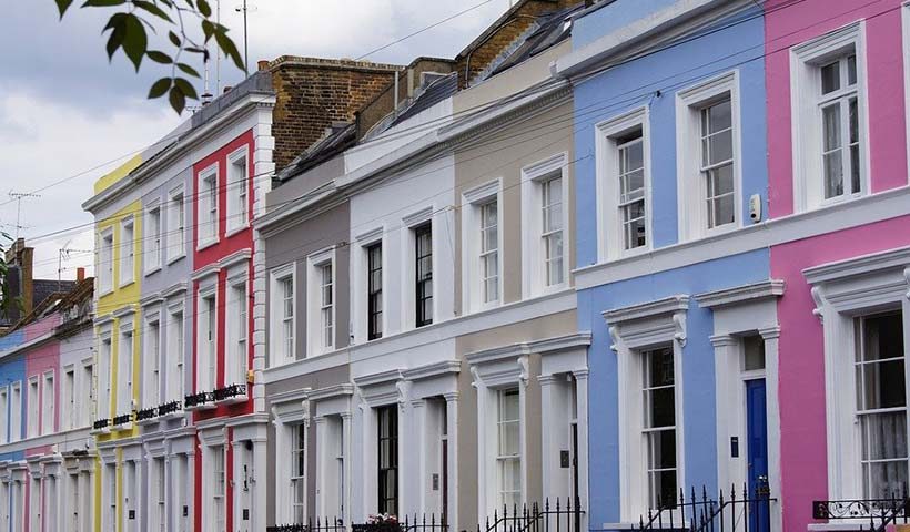 Colourful London Terraced Houses