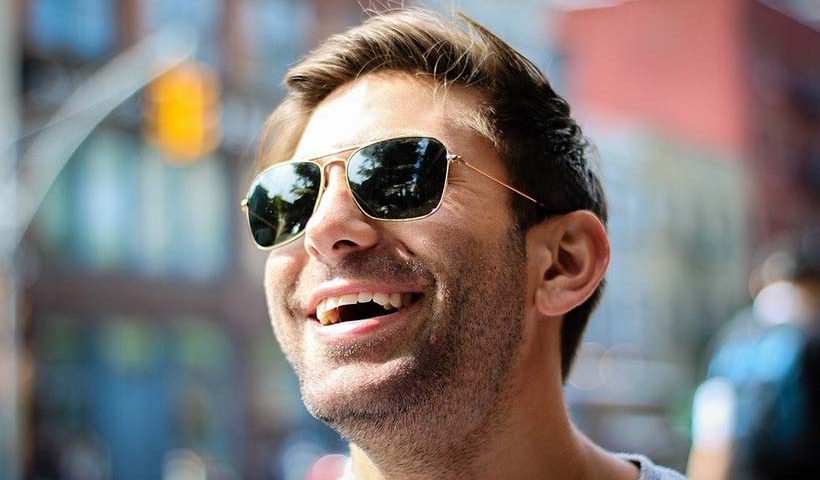 Smiling Man Wearing Sunglasses