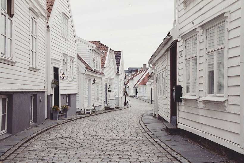 Weatherboard Cottages Cobblestone Street