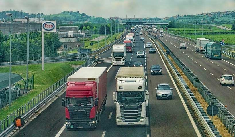 Trucks on a Highway