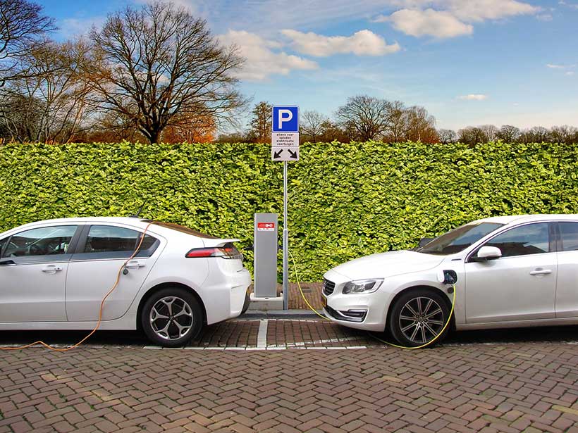 Two EVs Using Public Chargers